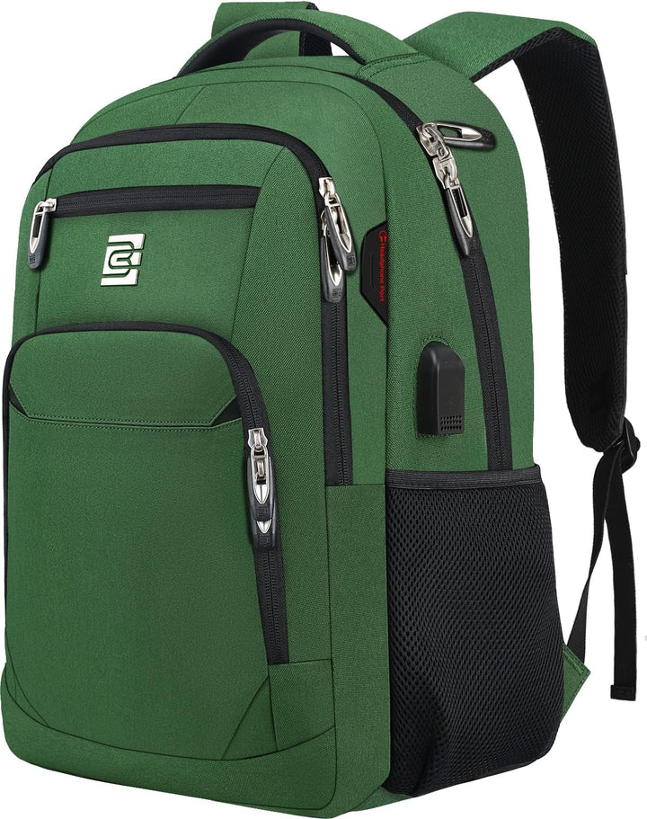 Slim unisex backpack showcasing its anti-theft features for peace of mind.