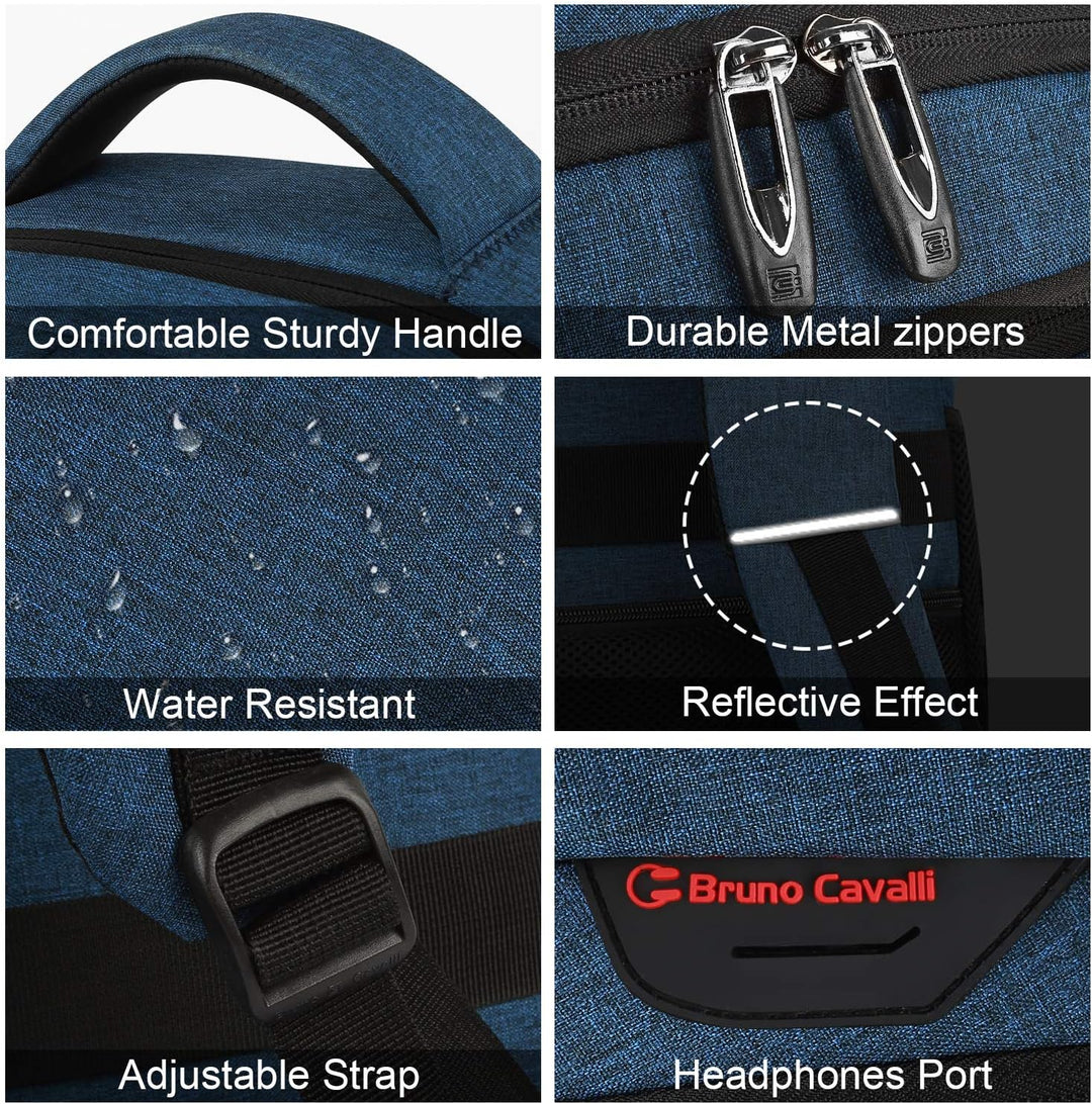 Modern anti-theft laptop backpack, secure & water repellent for commuters.