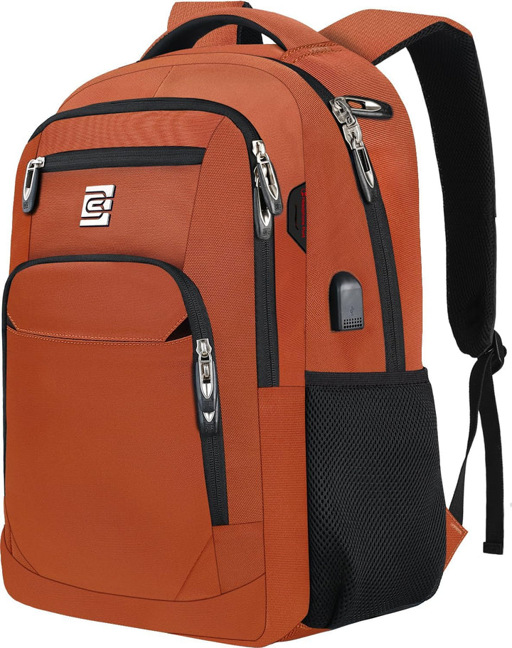 Padded laptop compartment inside the anti-theft USB charging backpack.