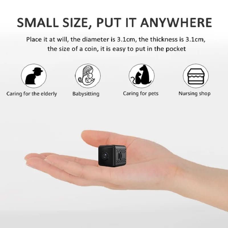 Smart home monitoring: 1080P wireless mini security camera with app control & motion detection.