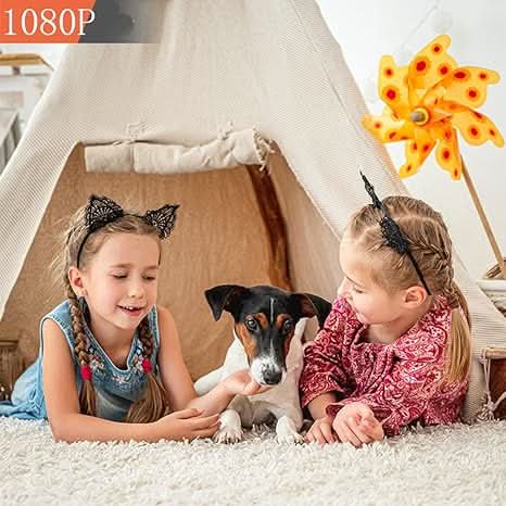 Smart Home 1080P mini security camera with app control, motion detection for wireless surveillance.
