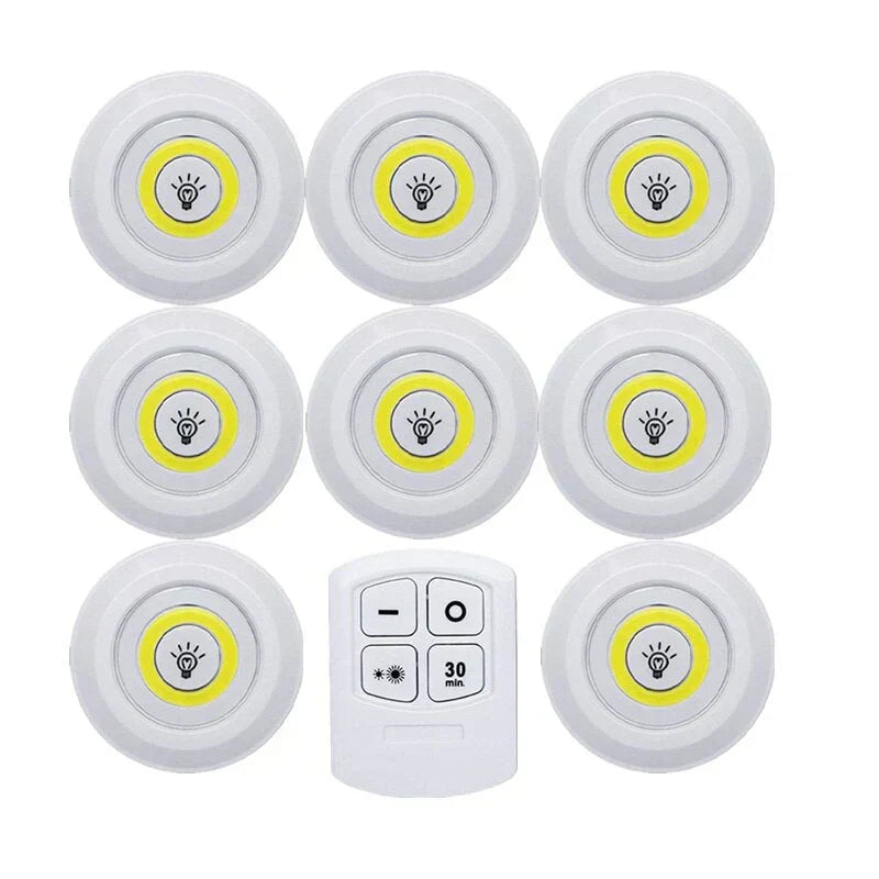 Energy-efficient smart LED home lighting with auto-off and wireless design. Battery operated.