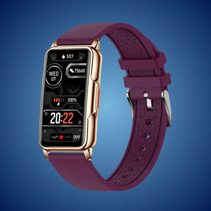 "Smartwatch elegante unisex, quadrante oro o nero, cinturino raffinato. Tracciamento salute avanzato e design resistente."