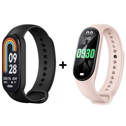 "Smartwatch Mi Band 8 elegante nero con display Retina, cinturino sottile, compatibile Android e iOS, adatto fitness e salute