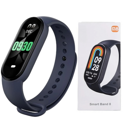 "Smartwatch Mi Band 8 elegante nero con display Retina, cinturino sottile, compatibile Android e iOS, adatto fitness e salute