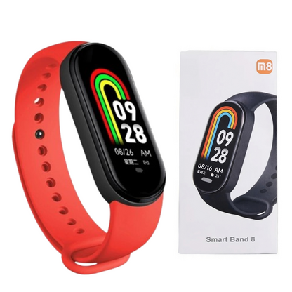 "Smartwatch Mi Band 8 elegante nero con display Retina, cinturino sottile, compatibile Android e iOS, adatto fitness e salute