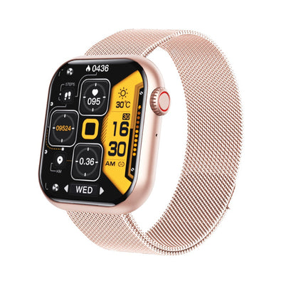 "Smartwatch uomo nero, schermo touch, tracker fitness e pressione, design elegante, ideale per salute e sport."
