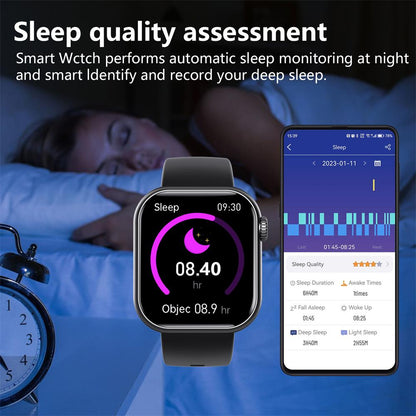 "Smartwatch uomo nero, schermo touch, tracker fitness e pressione, design elegante, ideale per salute e sport."
