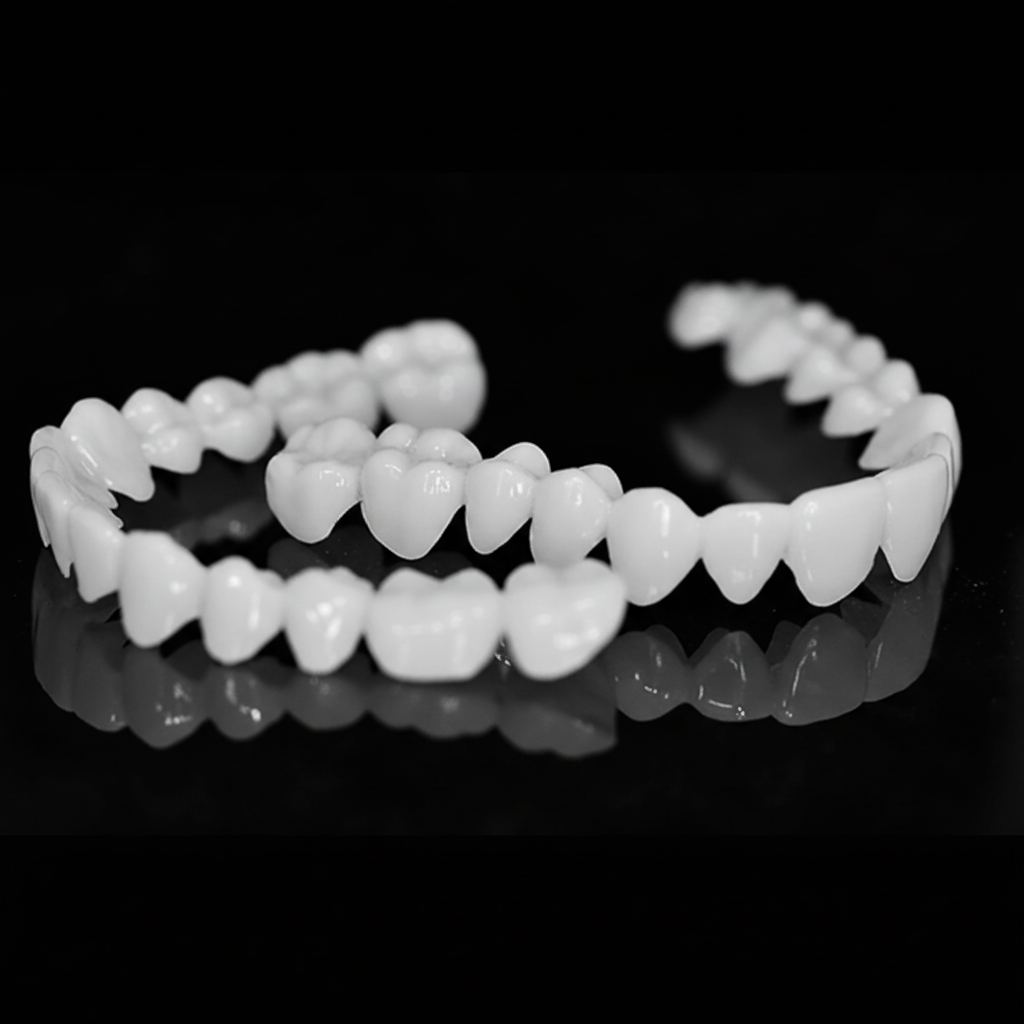 SmileFlex instant smile cosmetic tooth covers for bright white teeth, enhancing beauty and confidence.