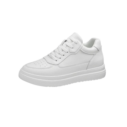 "Sneaker uomo nere-bianche, aumento invisibile, design elegante, comfort imbottito, ideali per look moderni quotidiani."