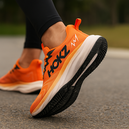 "Sneakers da corsa uomo leggere, suola spessa ammortizzata, design moderno multistrato, opzioni colore versatile."