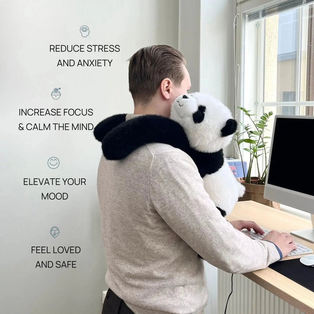 Luxurious faux fur plush toy, designed as a stress relief cuddle companion for ultimate comfort.
