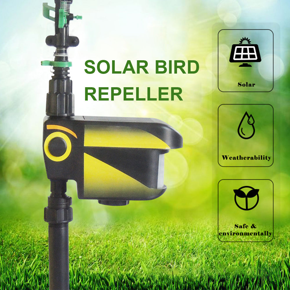 Garden protection: motion-activated solar sprinkler, humane deer & animal repellent.