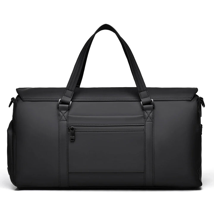 Ideal overnight bag or gym duffle, this sophisticated unisex travel bag offers style & ample space.