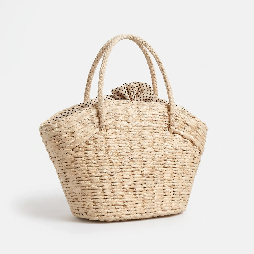 Khaki women's spacious summer tote bag, a durable shoulder bag perfect for everyday use, beach, or travel.