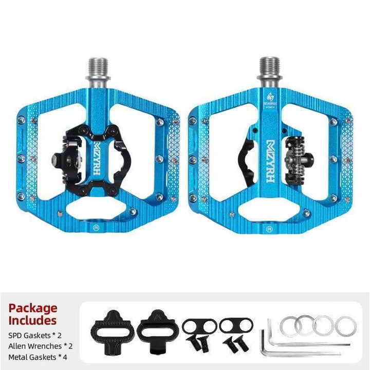 SPD pedals in packaging, ready for installation on any bike, a key cycling accessory upgrade
