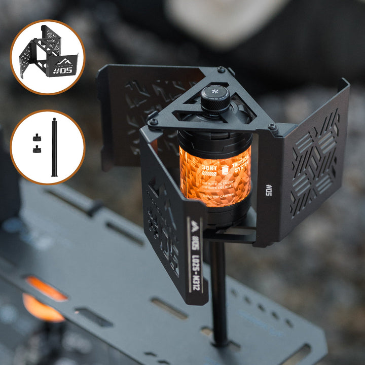 Modular Traverseon Spin-Glow, a stress-relieving gadget and powerful rechargeable camping light