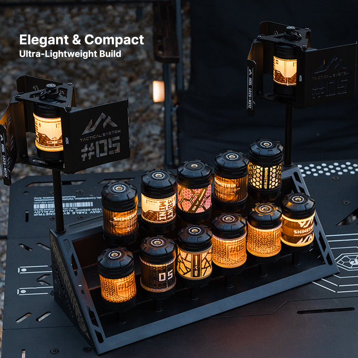 Traverseon Spin-Glow, a versatile rechargeable camping light, ideal for tents & hiking equipment