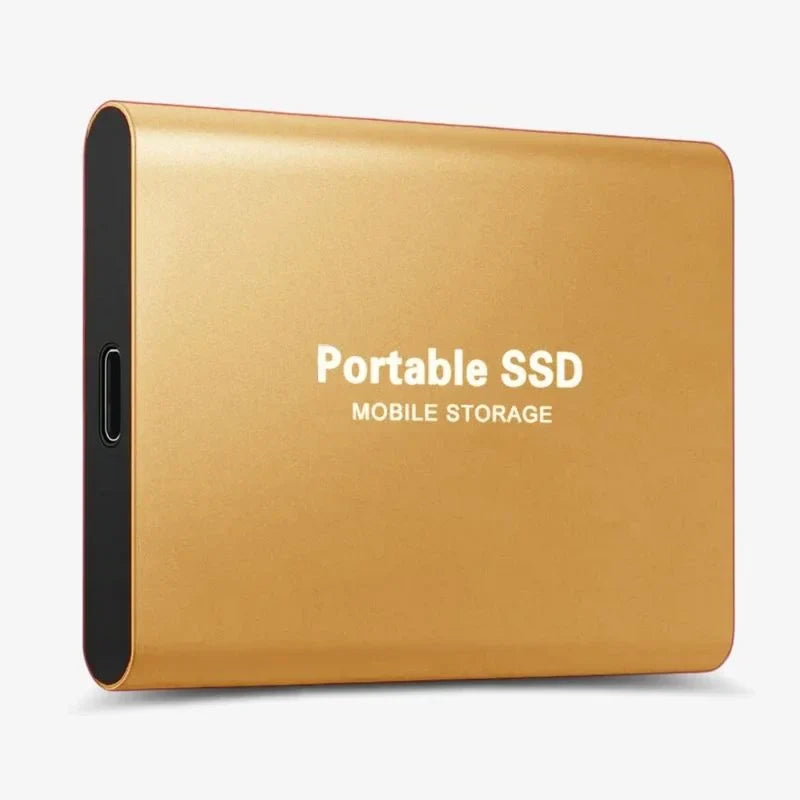 SSD esterno ultraportatile in colori eleganti, compatto, capacità da 1TB a 16TB, per archiviazione e trasferimenti rapidi.