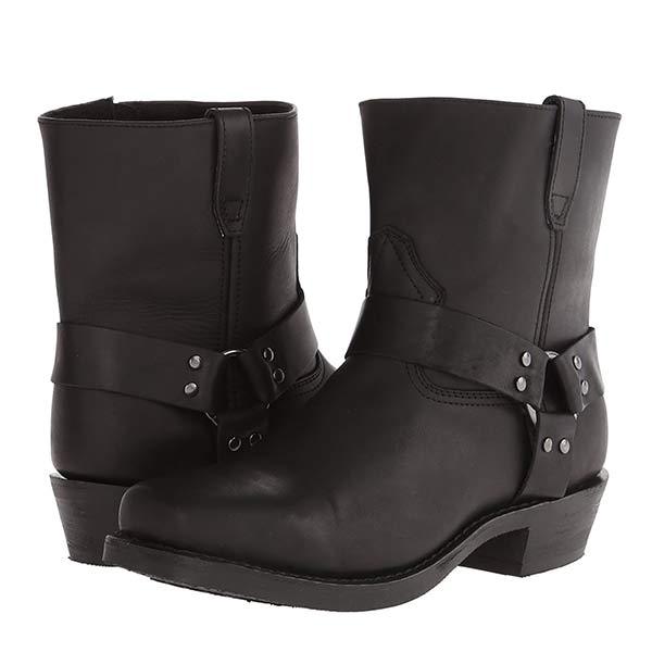 "Stivali da cowboy unisex con zip laterale, pelle marrone, suola robusta, stile western elegante e pratico per ogni occasione