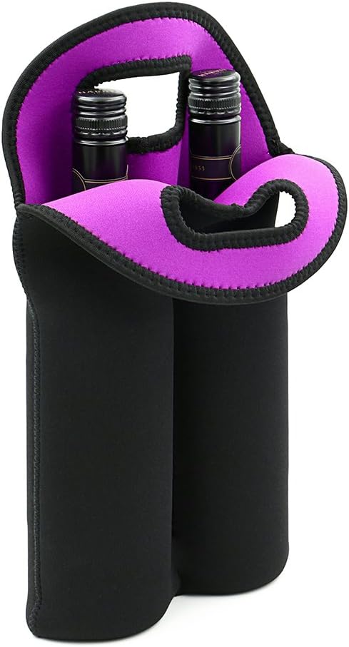 Premium insulated 2-bottle wine bag, perfect travel accessory for picnics & wine lovers.