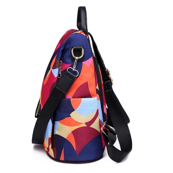 Comfortable women's anti-theft shoulder backpack, water-resistant PU leather, ideal for extended daily wear.
