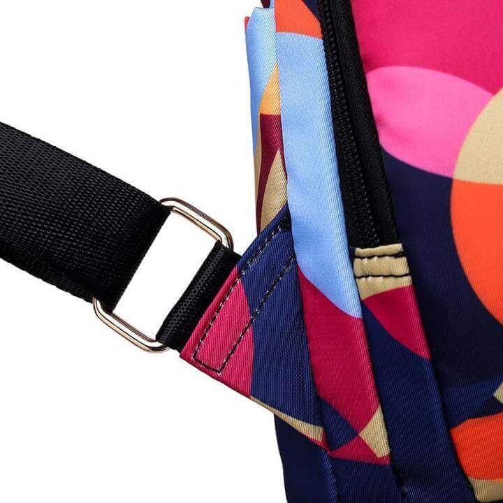 Multi-pocket anti-theft women's backpack, water-resistant, ideal for organized daily use & secure travel.