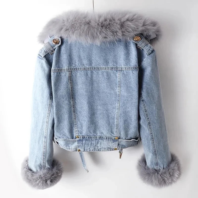 Women's cozy winter fashion jacket, designed for seasonal comfort and a chic, stylish, elegant look.