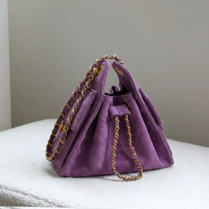 Classic genuine leather bucket shoulder & crossbody bag, a durable and stylish ladies everyday handbag.