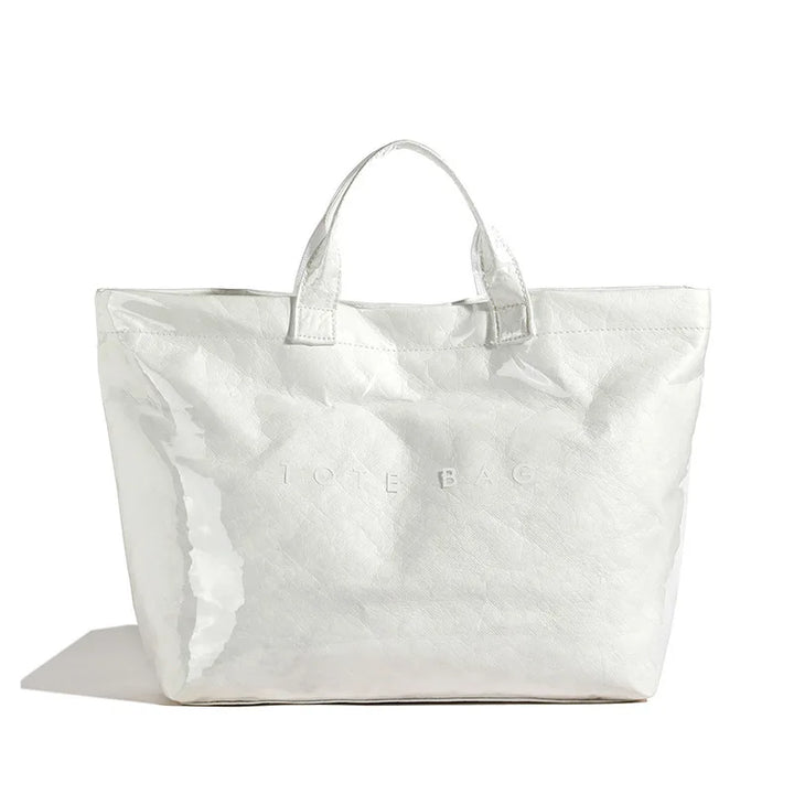 Sleek high-gloss everyday tote bag for women. A durable and versatile handbag, perfect for all your daily needs.