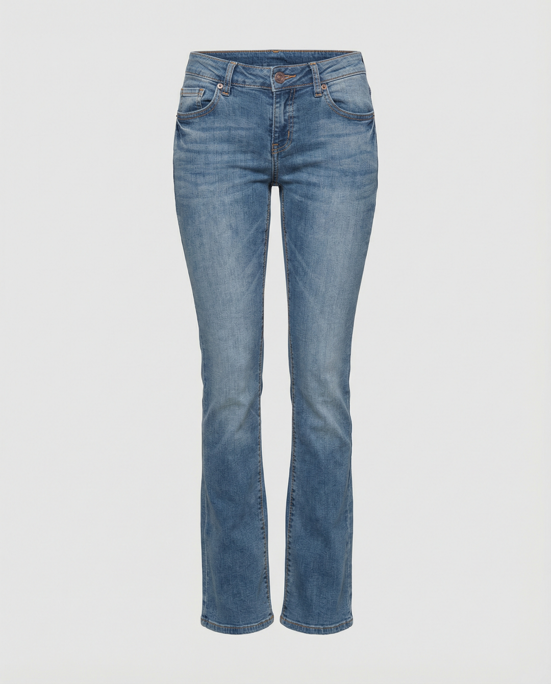Retro 70s style women's flared jeans with a chic low-rise design, ideal for vintage fashion lovers.