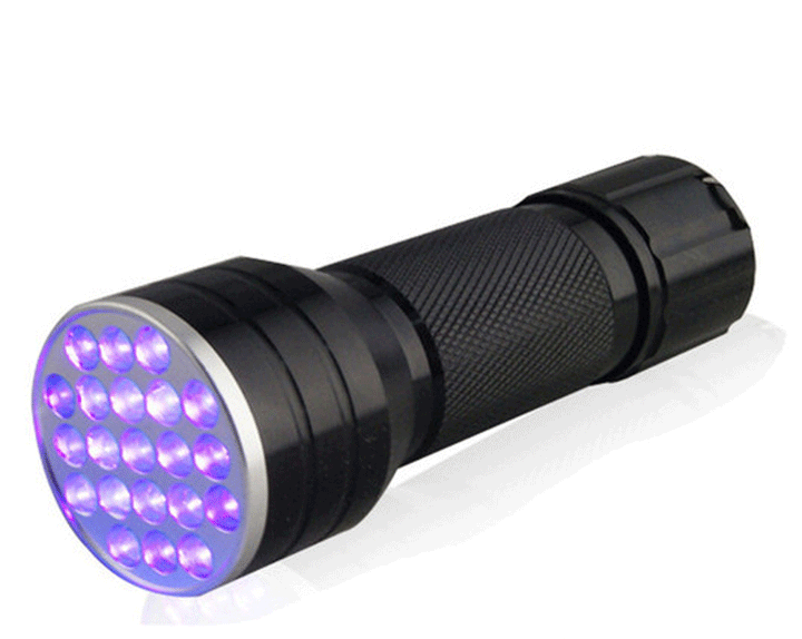 Super Bright 395nm UV Blacklight LED Flashlight for pet stain and scorpion detection