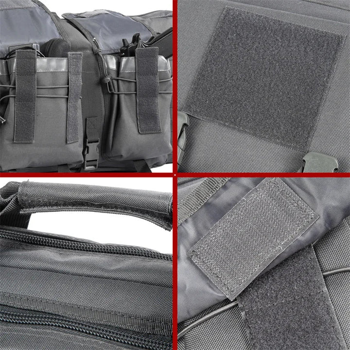 Hunting backpack with dual rifle storage, rugged design, suitable for all outdoor gear