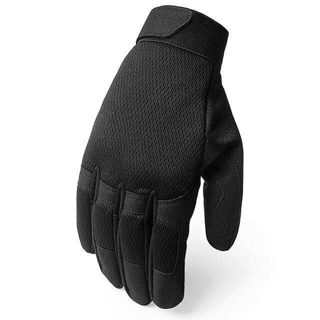 Close-up of microfiber material on tactical gloves, offering comfort and protection for hiking and outdoor gear.