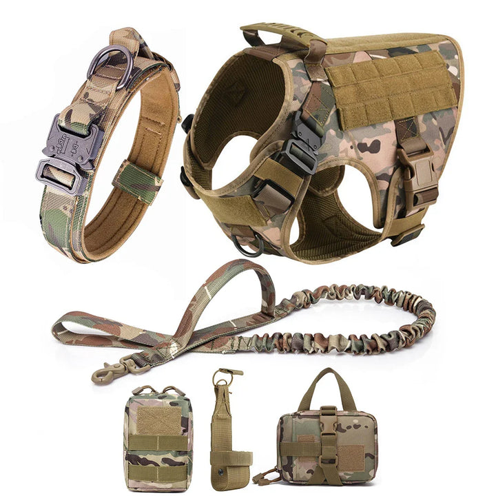 Tactical no-pull dog harness for secure control during obedience training