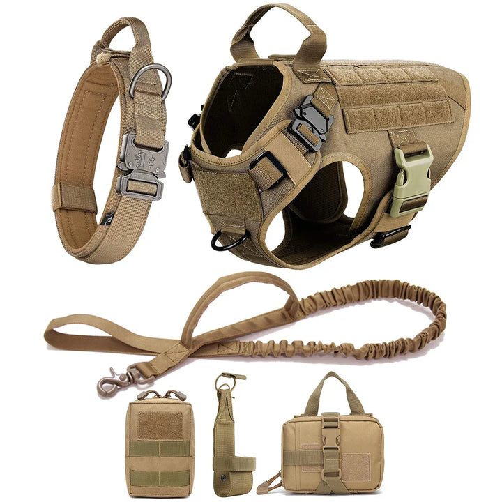 Outdoor dog harness: durable tactical design for hiking and exploring