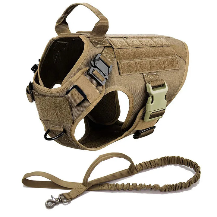 Breathable tactical dog harness with handle for quick control in emergencies