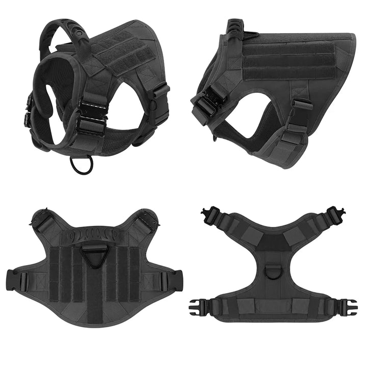 Pet supplies: durable tactical no-pull dog harness for working dogs, close-up