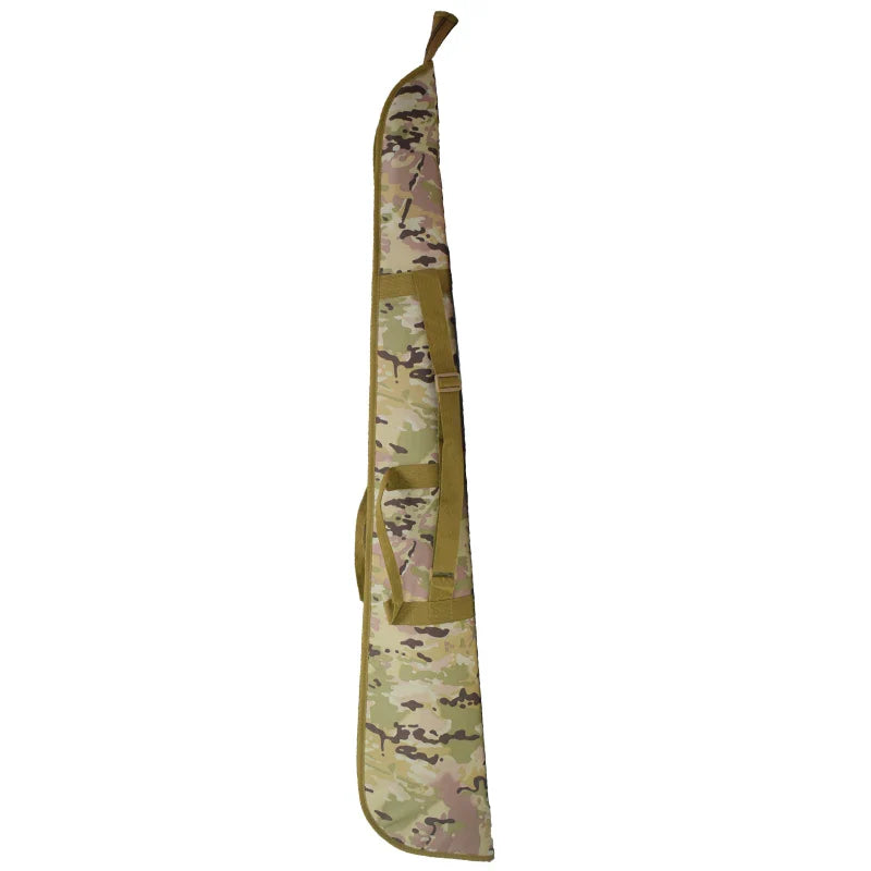 Tactical gun bag showing padded interior for rifle protection, essential hunting and airsoft equipment
