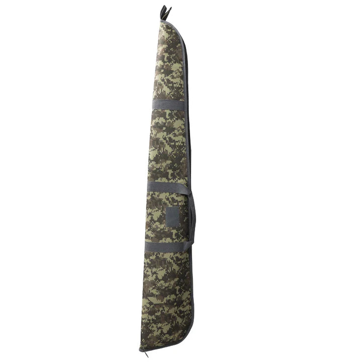 Ergonomic rifle and shotgun carrying bag, black, with adjustable shoulder straps for comfortable transport