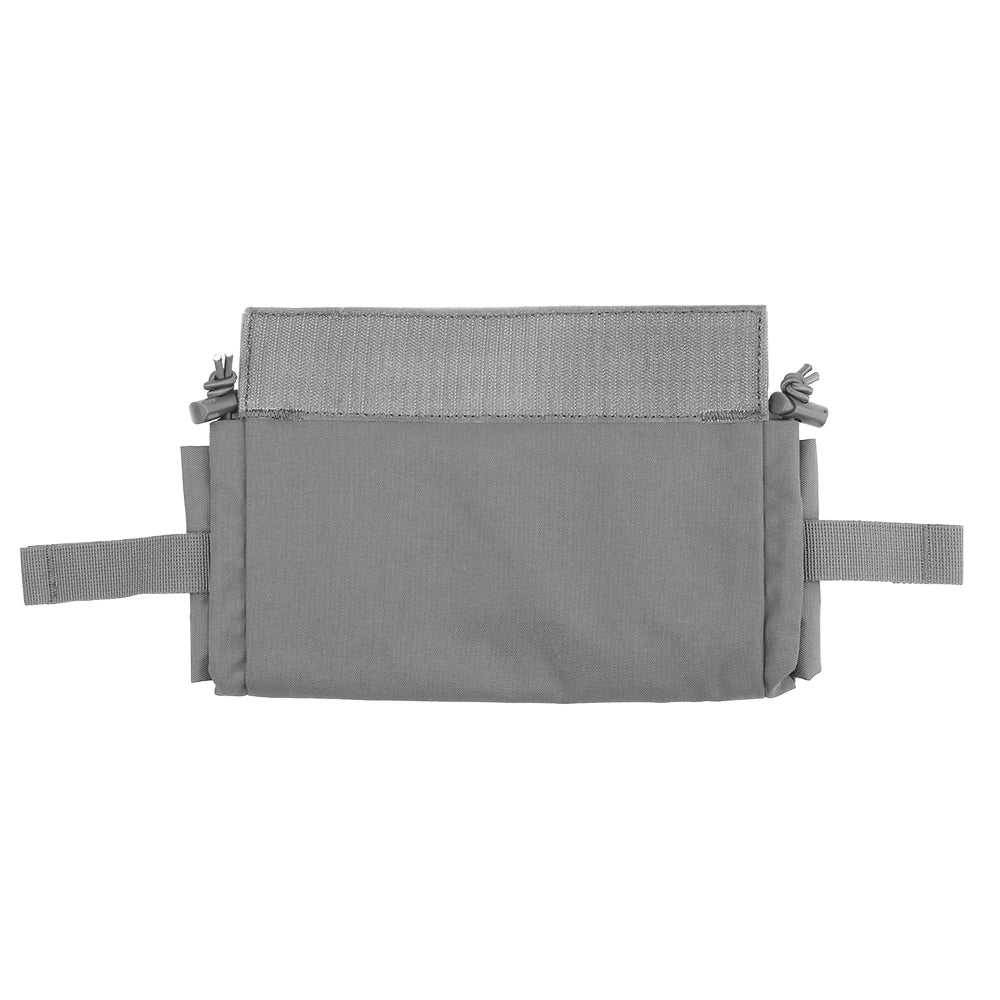 Close-up of MOLLE webbing on a black IFAK pouch, ready for attachment to tactical gear.