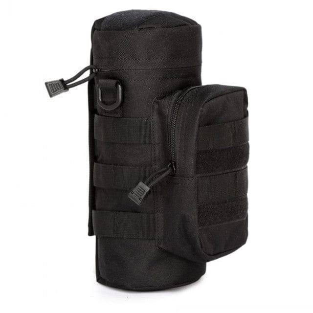 Unisex tactical water bottle pouch, military-grade gear for outdoor adventures, fits standard bottles.