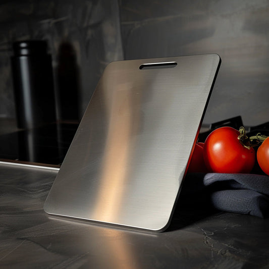 "Tagliere antibatterico sicuro e resistente, superficie non porosa, facile da pulire, gentile con i coltelli, uso in cucina."