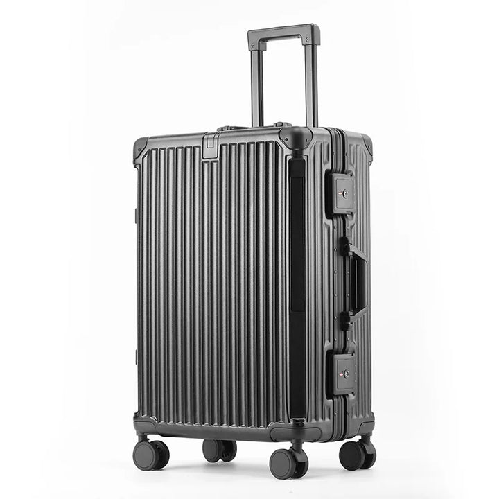 Premium Tallinn hard-shell luggage with aluminum frame, designed for durable & secure travel on business trips.
