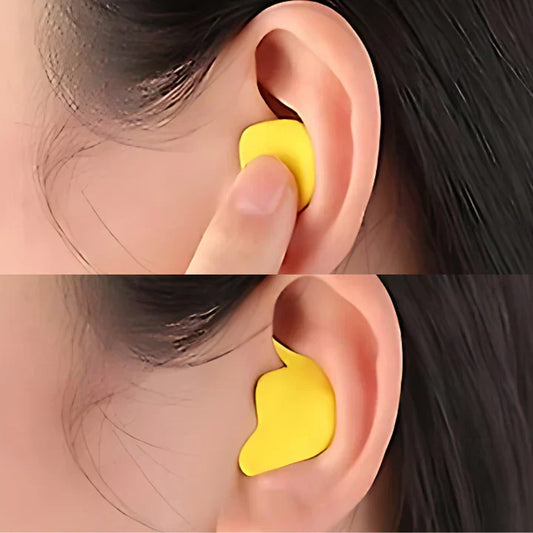 "Tappi per orecchie in silicone blu, nero o rosso, riutilizzabili, ipoallergenici, con design ergonomico per insonorizzazione