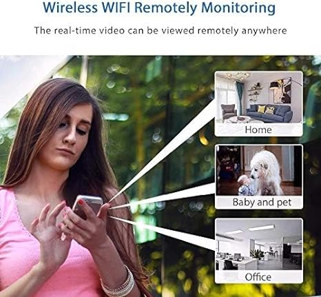 "Telecamera sicurezza wireless HD 1080p compatta, design moderno, adatta per esterni, video chiari giorno e notte."