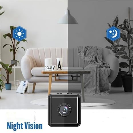 "Telecamera sicurezza wireless HD 1080p compatta, design moderno, adatta per esterni, video chiari giorno e notte."