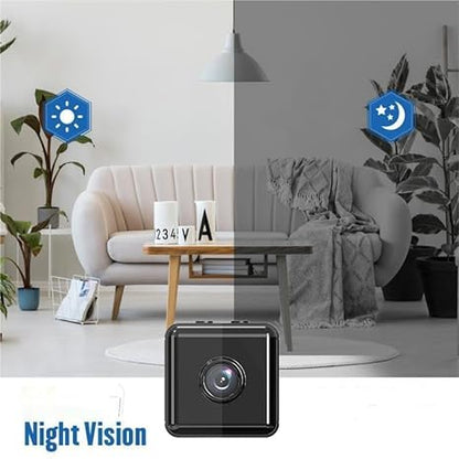 "Telecamera sicurezza wireless HD 1080p compatta, design moderno, adatta per esterni, video chiari giorno e notte."