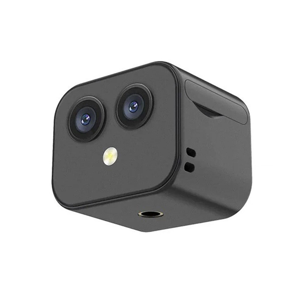 "Telecamera Wi-Fi 4K con doppia fotocamera, obiettivo grandangolare, colore nero, design magnetico, senza fili"