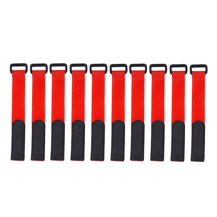 Detail view of the strong hook and loop material on a fishing rod tie strap for secure hold
